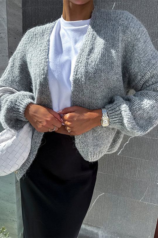 Casual Long Sleeve Knitted Cardigan