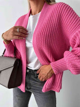 Load image into Gallery viewer, Loose V-neck Long-sleeved Casual Knitted Cardigan
