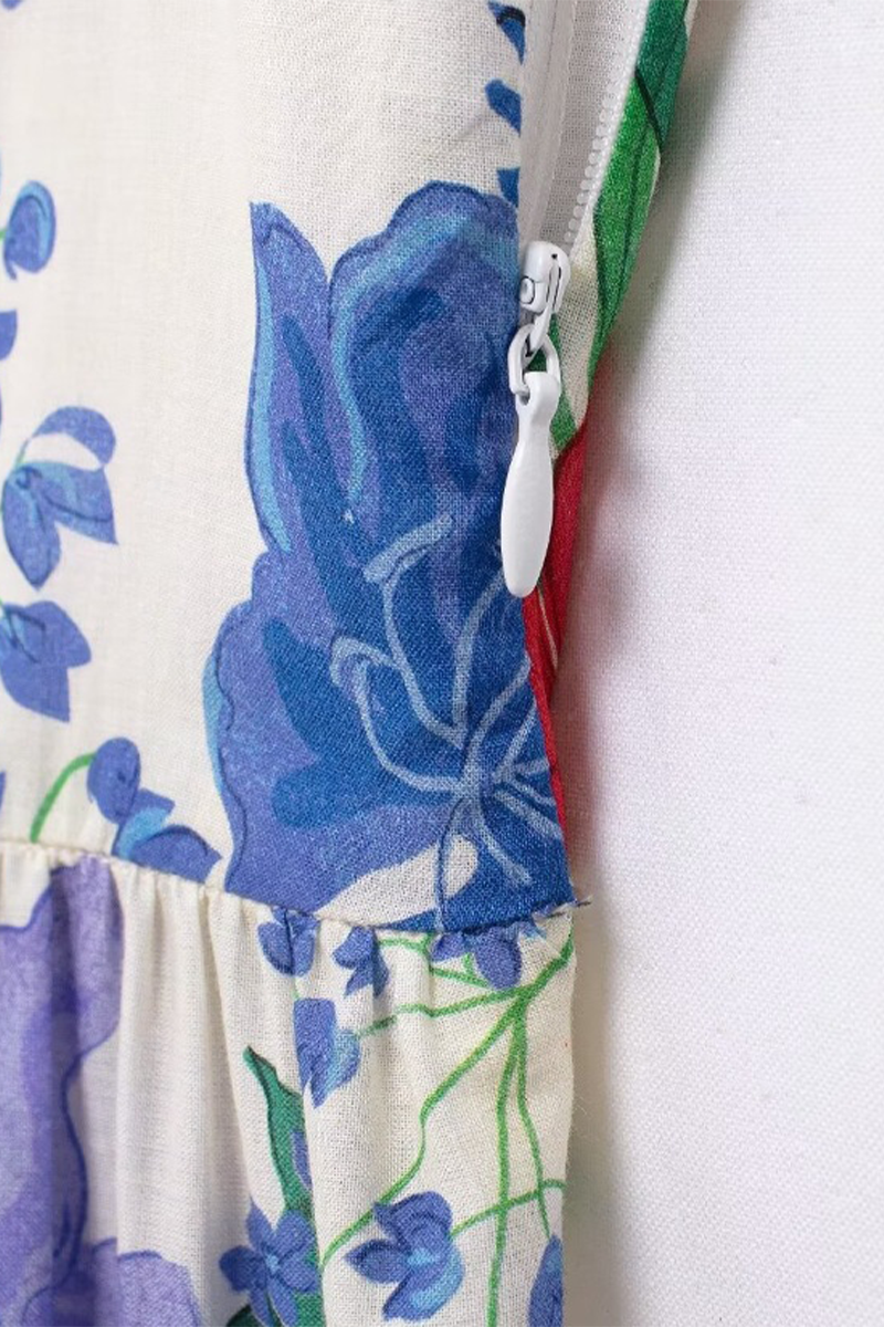 Casual Floral Print Straps Midi Dress