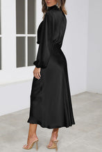 Load image into Gallery viewer, Chic Satin Long Sleeve Midi Party Dress
