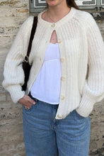 Load image into Gallery viewer, Crew Neck Button Cropped Cardigan
