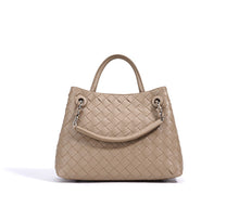 Load image into Gallery viewer, New Woven Leather Chain Basket Bag

