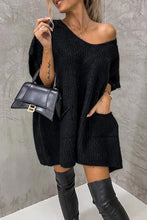 Load image into Gallery viewer, Casual Solid Pocket Short Sleeve Sweater Top
