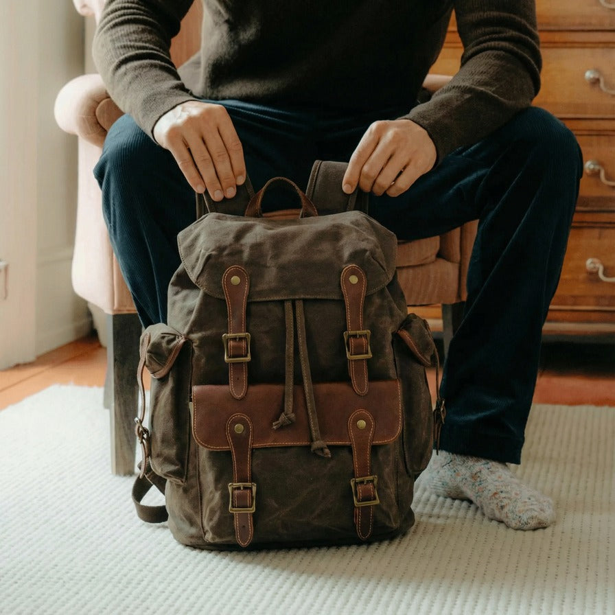 Old School Canvas Backpack