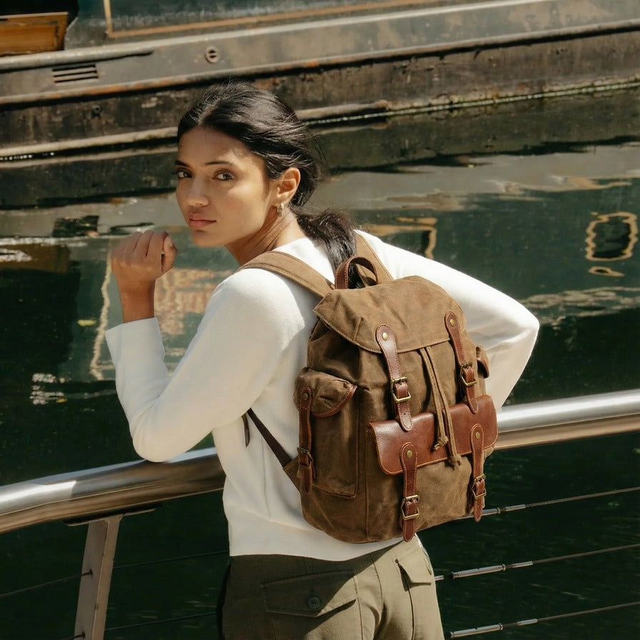 Old School Canvas Backpack