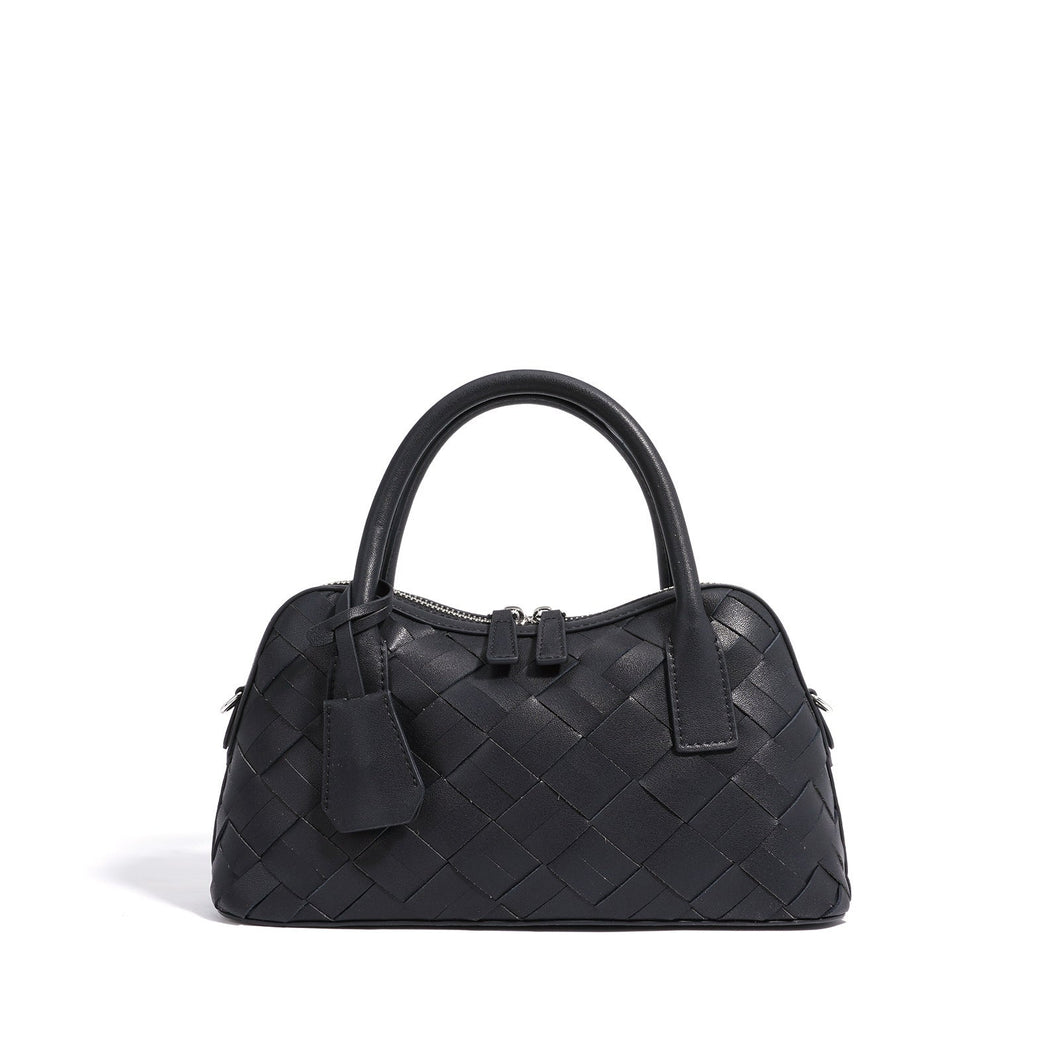 Simple Handmade Woven Handbag Leather Bag