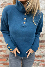 Load image into Gallery viewer, Collar Buttons Casual Loose Sweater

