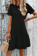Load image into Gallery viewer, Casual Hollowed Out Short Sleeves Ruffled Mini Dress
