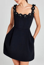 Load image into Gallery viewer, Sexy Round Neck Flower Pocket Princess Mini Dress
