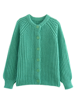 Load image into Gallery viewer, Red Cardigan Long Sleeve Knitted Sweater Jacket
