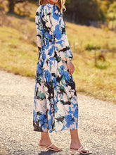 Load image into Gallery viewer, Casual Floral V Neck Long Sleeve Dress
