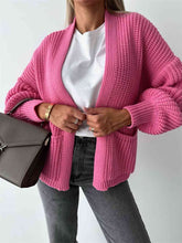Load image into Gallery viewer, Loose V-neck Long-sleeved Casual Knitted Cardigan
