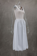 Load image into Gallery viewer, White Casual Patchwork U Neck Sleeveless Midi Dress
