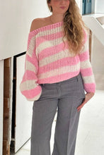 Load image into Gallery viewer, Loose Navy Stripe Knit Sweater
