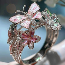 Load image into Gallery viewer, Spring Coming Butterfly Flower Ring
