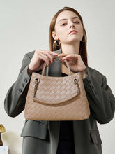 Load image into Gallery viewer, New Woven Leather Chain Basket Bag
