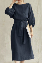 Load image into Gallery viewer, Casual Daily Roun Neck 3/4 Sleeves Midi Dress
