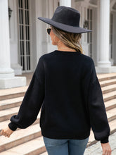Load image into Gallery viewer, Heart Graphic Round Neck Sweater
