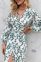Load image into Gallery viewer, Fashion Print V Neck Long Sleeves Midi Dress
