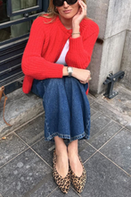Load image into Gallery viewer, Red Cardigan Long Sleeve Knitted Sweater Jacket
