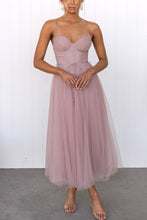 Load image into Gallery viewer, Elegant Sweatheart Spaghetti Staps Princess Tulle  Midi Party Dress
