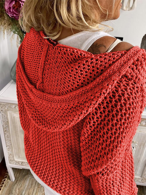 Loose Hooded Long Sleeve Sweater