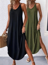 Load image into Gallery viewer, Simple Casual Crew Neck Maxi Cami Midi Dress
