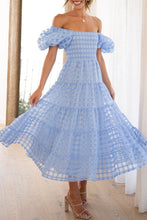 Load image into Gallery viewer, Sweet Elegant Mesh Off the Shoulder Midi Dress
