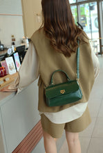 Load image into Gallery viewer, Classic Full Grain Leather Handbag  Flap Top Mini Crossbody Bag
