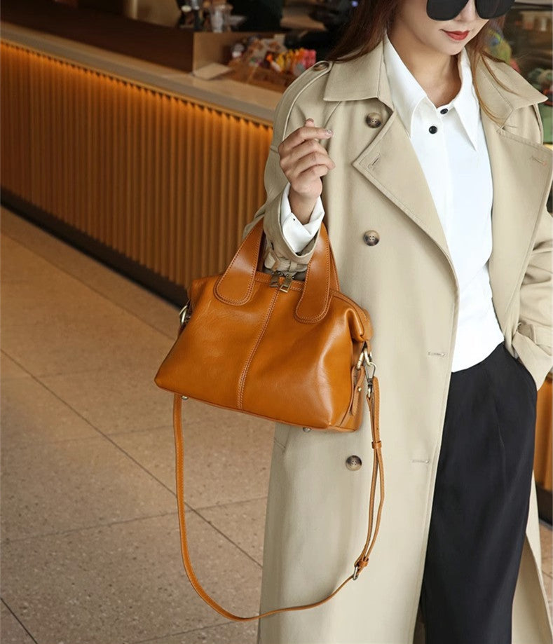Timeless Full Grain Leather Everyday Carry Bag Handbag