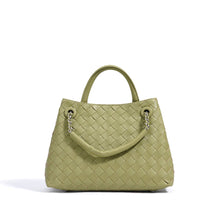 Load image into Gallery viewer, New Woven Leather Chain Basket Bag
