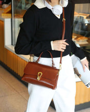Load image into Gallery viewer, Vintage Vegetable Tanned Mini Leather Handbag Crossbody Bag
