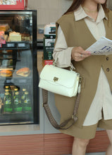 Load image into Gallery viewer, Classic Full Grain Leather Handbag  Flap Top Mini Crossbody Bag

