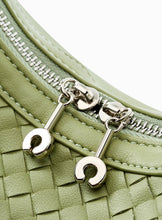 Load image into Gallery viewer, Classic Genuine Leather Bag Woven Crescent Handbag
