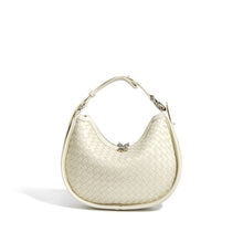Load image into Gallery viewer, Classic Genuine Leather Bag Woven Crescent Handbag
