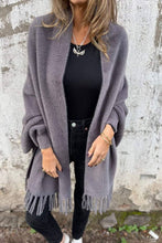 Load image into Gallery viewer, Tassel Trim Relaxed Shawl

