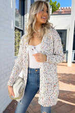 Load image into Gallery viewer, Dotted Multicolor Cream Knit Long Sleeve Cardigan

