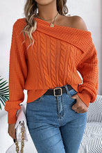 Load image into Gallery viewer, Casual One Shoulder Long Sleeve Knitted Sweater
