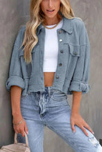 Load image into Gallery viewer, Classic Waffle Cardigan Short Top Jacket
