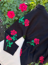Load image into Gallery viewer, Cute Round Neck Rose Print Long Sleeves Sweater
