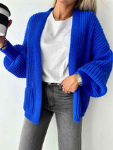 Load image into Gallery viewer, Loose V-neck Long-sleeved Casual Knitted Cardigan
