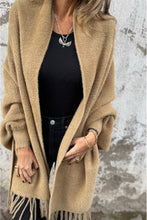 Load image into Gallery viewer, Tassel Trim Relaxed Shawl
