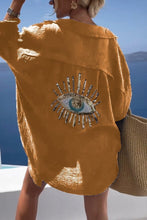 Load image into Gallery viewer, Evil Eye Casual Sequin Beaded Shirt
