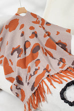 Load image into Gallery viewer, Leopard Print Tassel Hem Loose Knitted Shawl
