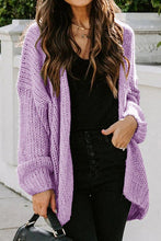 Load image into Gallery viewer, Simple Drop Shoulder Open Front Knit Oversized Sweater Cardigan
