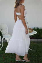 Load image into Gallery viewer, Sexy Spaghetti Straps Cut Out Tiered Midi Dress
