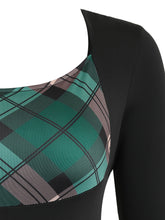 Load image into Gallery viewer, Vintage Gingham Pendulum Long Sleeve Dress
