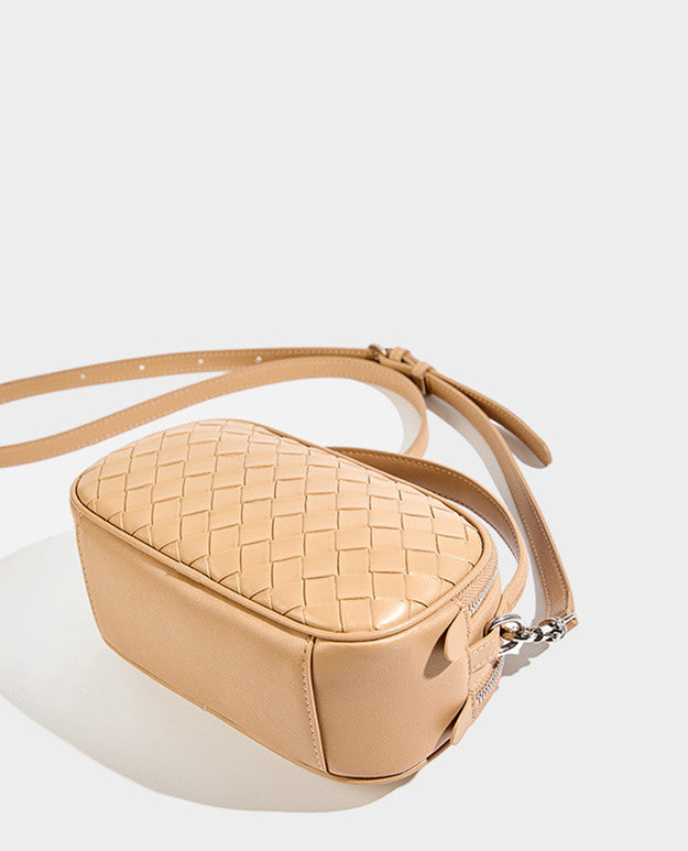 Small Woven Mini Top Handle Messenger Bag