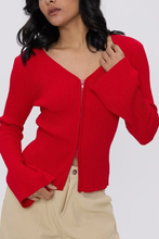 Load image into Gallery viewer, Sexy V-neck Knitted Cardigan Slim Sweater
