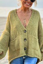 Load image into Gallery viewer, Loose Long Sleeve V-neck Pocket Knitted Cardigan
